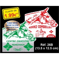 Plaque PVC Réf. 26B Plaque PVC Réf. 26B